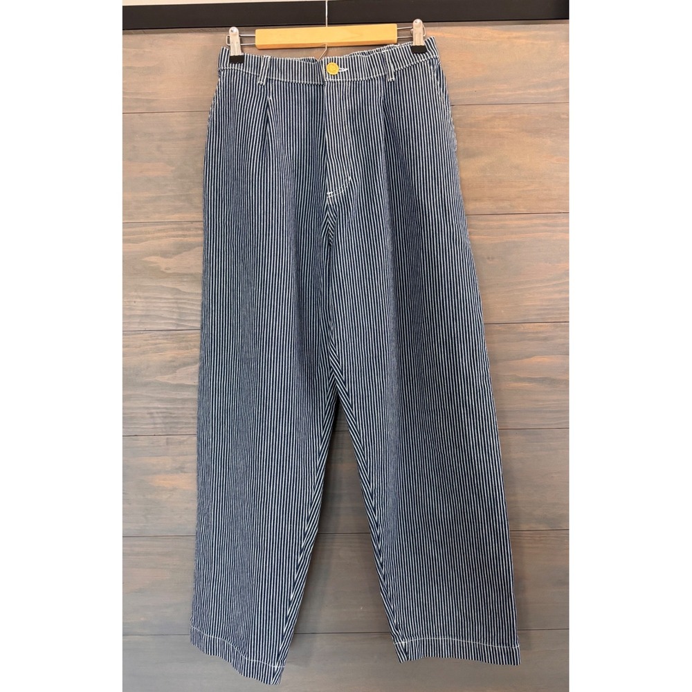 Big‎ Bud Press RXR Trouser Jean Railroad Hickory Stripe Blue White Denim Small